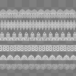 白色镂空镂空图片_手绘婚礼蕾丝边框