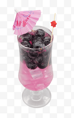 蓝莓杯子饮料图片_紫色蓝莓饮料