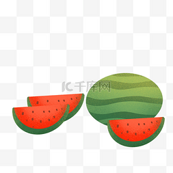 新鲜的西瓜水果免抠图