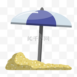 海边沙滩的遮阳伞