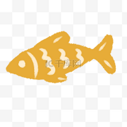黄色的卡通小鱼动物