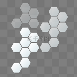 蜂窝里的蜜蜂图片_几何矢量扁平六边形