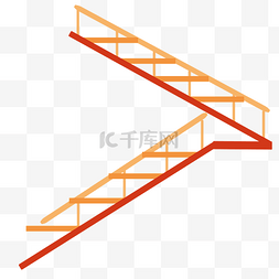 攀爬图片_卡通装饰楼梯插图