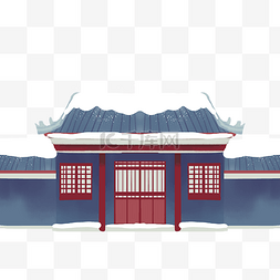 中式落雪建筑