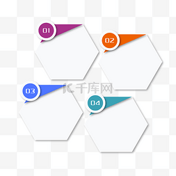 矢量创意设计六边目录分布图