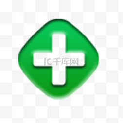医疗救护图标图片_绿色的医院标志免抠图