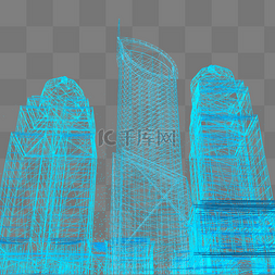 城市科技线图片_楼空间城市仰视科技智能魔幻数据