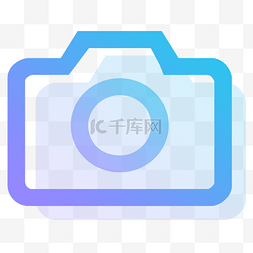 相机网页图片_蓝色的卡通相机