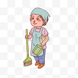 东南阿姨图片_卡通人物打扫卫生阿姨