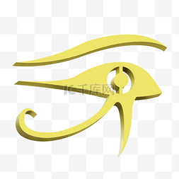 埃及守卫图片_金色埃及符号