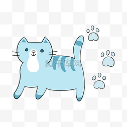 小动物脚印图片_小动物小猫