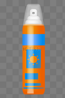 橙色图案瓶子插图