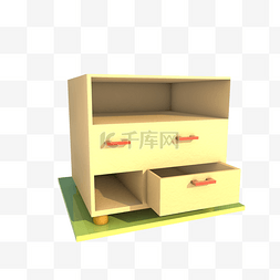 木制床头柜图片_C4D床头柜欧式现代