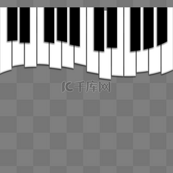 琴键素材图片_剪纸风格错落立体钢琴键