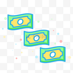 icon图标金融图片_绿色的钞票图标免抠图