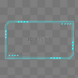 科技感边框蓝色图片_蓝色科技感边框