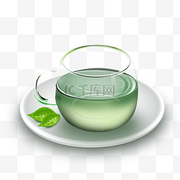 高档绿色茶叶玻璃杯子设计