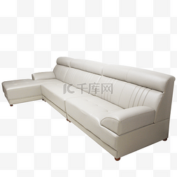 白色真皮图片_白色客厅沙发