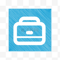 icon通用图片_卡通蓝色的箱子图标