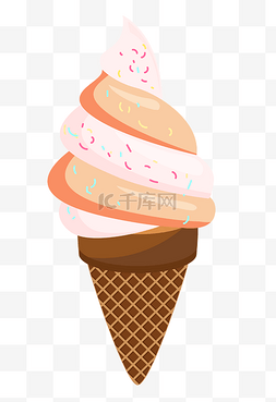 美味冰淇淋卡通小吃