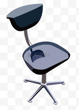 不锈钢的图片_蓝色的椅子装饰插画