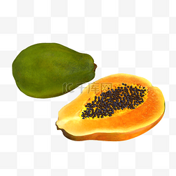 立体水果木瓜