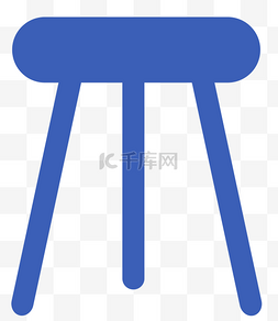 蓝色凳子图案