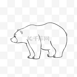 bear clipart black and white 儿童画手绘