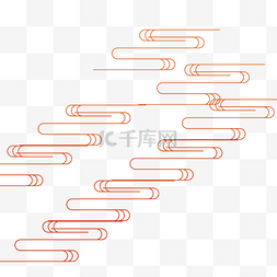 多功能升级图片_橙色不规则渐变线条祥云连体多功