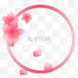 樱花春季花季粉色圆圈