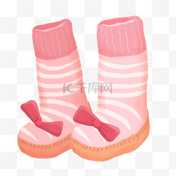 粉色婴儿袜子