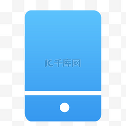 移动端手机端图片_蓝色手机图标免抠图