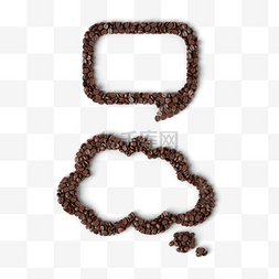咖啡豆创意对话框3d元素