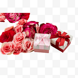 红色妇女节38妇女节图片_妇女节红色花朵礼物盒