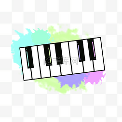 唯美乐器钢琴插画
