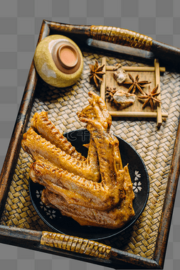 卤味翅膀图片_卤鸭翅膀小吃美食