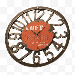 钟表数字时间图片_棕色橙色古典钟表