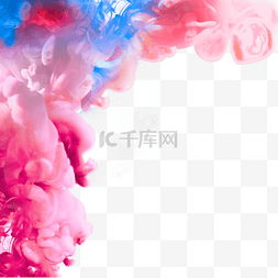 烟雾扩散图片_粉色和蓝色抽象扩散烟雾