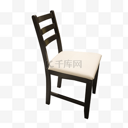 黑色木质布艺靠背椅子