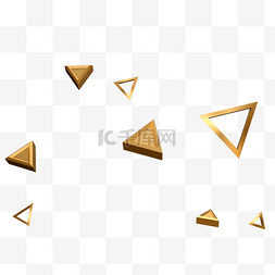 几何三角图片_漂浮三角块