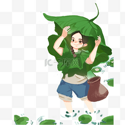 活波图片_池塘里活波的小女孩