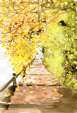 秋季的栈桥
