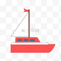 红色帆船交通