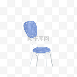 蓝色的椅子免抠图