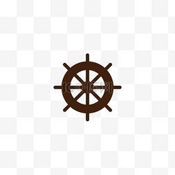 船舵图案图片_黑色控制方向的简单舵盘图案