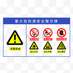 小心路滑标识图片_重大危险源安全标识