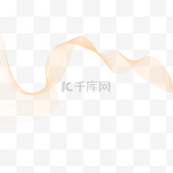 不规则波浪框图片_橙色科技波浪线条