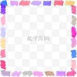 简约涂鸦笔触方形边框