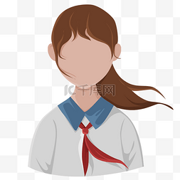 学生少先队敬礼图片_带红领巾的女学生