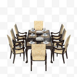 八人餐桌餐椅套装
